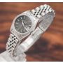 Rolex Oyster Perpetual Date 69190 26mm Grey Tapestry Dial Stainless Ladies Watch