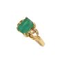 Ladies 14k Yellow Gold Emerald Diamond Ring