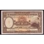 1954 Hong Kong & Shanghai Banking Corp $5 banknote D/H187,517 EF 