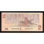 1986 Canada $2 banknote Theissen Crow CBG99999990 VF