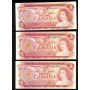 10x 1974 Canada $2 banknotes mixed types 10-notes Choice UNCIRCULATED