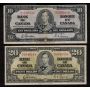 1937 Canada $1 $2 $5 $10 $20 banknote set all Gordon Towers FINE