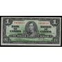 1937 Canada $1 banknote Osborne Towers A/A4630143 nice VF+