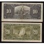 1937 Canada $1 $2 $5 $10 $20 banknote set all Gordon Towers FINE