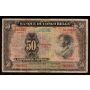 1951 Belgian Congo 50 francs banknote serial # 542665 no holes no tears VG/F 