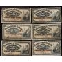 50x 1900 Canada 25 Cent banknotes shinplasters circulated and damaged