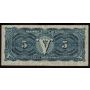 1912 Canada $5 banknote seal over FIVE Hyndman Saunders B689662 FINE+