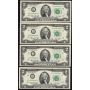 35x 1976 J USA Kansas $2 FR consecutive notes J12264264-98A FR1935J CH UNC