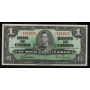 1937 Canada $1 banknote Gordon Towers J/L 1351055 nice UNC