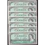 7x 1954 Canada $1 consecutive banknotes CH UNC63 EPQ