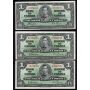 5x 1937 $1 banknotes mixed signatures and Prefix all EF