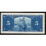 1937 Canada $5 banknote Gordon Towers M/C 4172720 Choice AU+