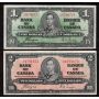 1937 Canada $1 $2 $5 $10 banknote set all Coyne Towers all nice VF