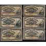 50x 1900 Canada 25 Cent banknotes shinplasters circulated and damaged