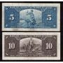 1937 Canada $1 $2 $5 $10 banknote set all Coyne Towers all nice VF