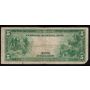 1914 $5 Federal Reserve note New York white melon 2-B F-851B VG missing corner