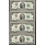 35x 1976 J USA Kansas $2 FR consecutive notes J12264264-98A FR1935J CH UNC