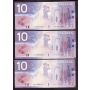 6x 2000 Canada $10 notes Knight Theissen 4xFDT 2xFDV Choice UNC