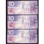 6x 2000 Canada $10 notes Knight Theissen 4xFDT 2xFDV Choice UNC