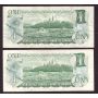 4x 1973 Canada $1 replacement notes EAX UNC  BAX EF/AU  *AN VF  *FV F/VF