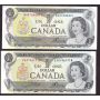 4x 1973 Canada $1 replacement notes EAX UNC  BAX EF/AU  *AN VF  *FV F/VF