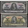 1937 Canada $1 $2 $5 $10 $20 banknote set all Gordon Towers FINE