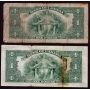 2x 1935 Canada $1 banknotes Osborne Towers BC-1 