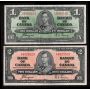 1937 Canada $1 $2 $5 $10 banknote set all mixed signatures all nice VF