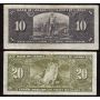 1937 Canada $1 $2 $5 $10 $20 banknote set all Gordon Towers FINE