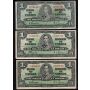 34x Canada $1 banknotes mixed signatures & prefix all circulated some damaged