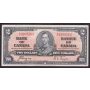 1937 Canada $2 banknote Coyne Towers A/R9205563 EF+