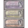 1954 Canada bank note set $1 $2 $5 $10 $20 $50 $100 7-notes F-VF+