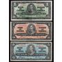 1937 Canada $1 $2 $5 $10 $20 banknote set all mixed signatures all FINE