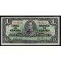 1937 Canada $1 banknote Gordon Towers J/L 8481537 very nice Choice AU