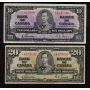 1937 Canada $1 $2 $5 $10 $20 banknote set all Gordon Towers FINE