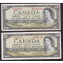 7x 1954 Canada $20 banknotes all nice VF or better