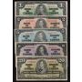 1937 Canada $1 $2 $5 $10 $20 note set mixed signatures and prefix 5-notes FINE