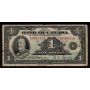 1935 Canada $1 banknote A7093418 G/VG damaged