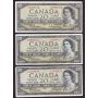 10x 1954 Canada $20 banknotes all nice VF or better