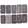 10x 1 oz JM Silver Bars Johnson Matthey 999 Fine Silver Blank Reverse