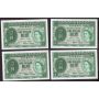 4x 1959 Hong Kong $1 consecutive banknotes 6X409211-214 Gem UNC EPQ