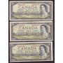 10x 1954 Canada $20 banknotes BC-41a & BC-41b 10-notes circulated condition