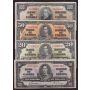 1937 Canada $100 $50 $20 $10 banknotes 4-notes FINE or better