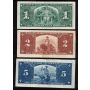 1937 Canada $1 $2 $5 $10 $20 banknote set all Coyne Towers all VF