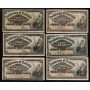 12x 1900 Canada 25 Cent banknotes F and VF