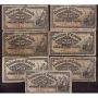 7x Canada 1900 25 cents banknotes Bolville DC-15b AG/G 