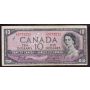 1954 Canada $10 Devils Face note Beattie Coyne BC32b I/D8773211 VF small ink