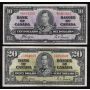 1937 Canada $1 $2 $5 $10 $20 banknote set all Coyne Towers all VF