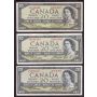 10x 1954 Canada $20 banknotes all nice VF or better