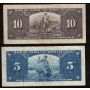 1937 Canada $1 $2 $5 $10 banknote set all mixed signatures and prefix all VG+